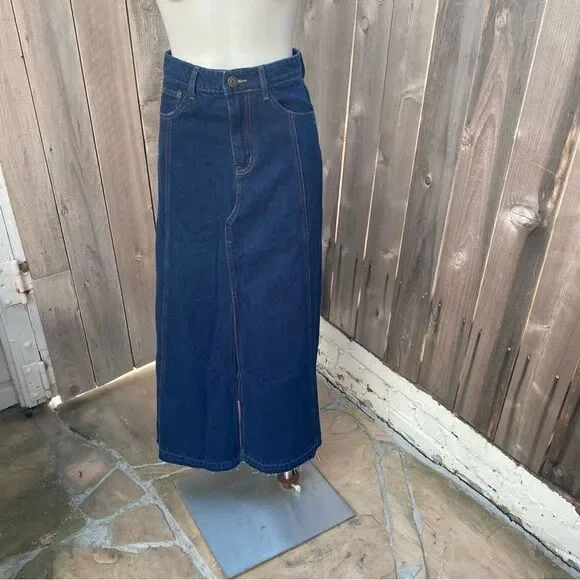 DISSH LENNON INDIGO DENIM MAXI SKIRT size 2 - Picture 10 of 13